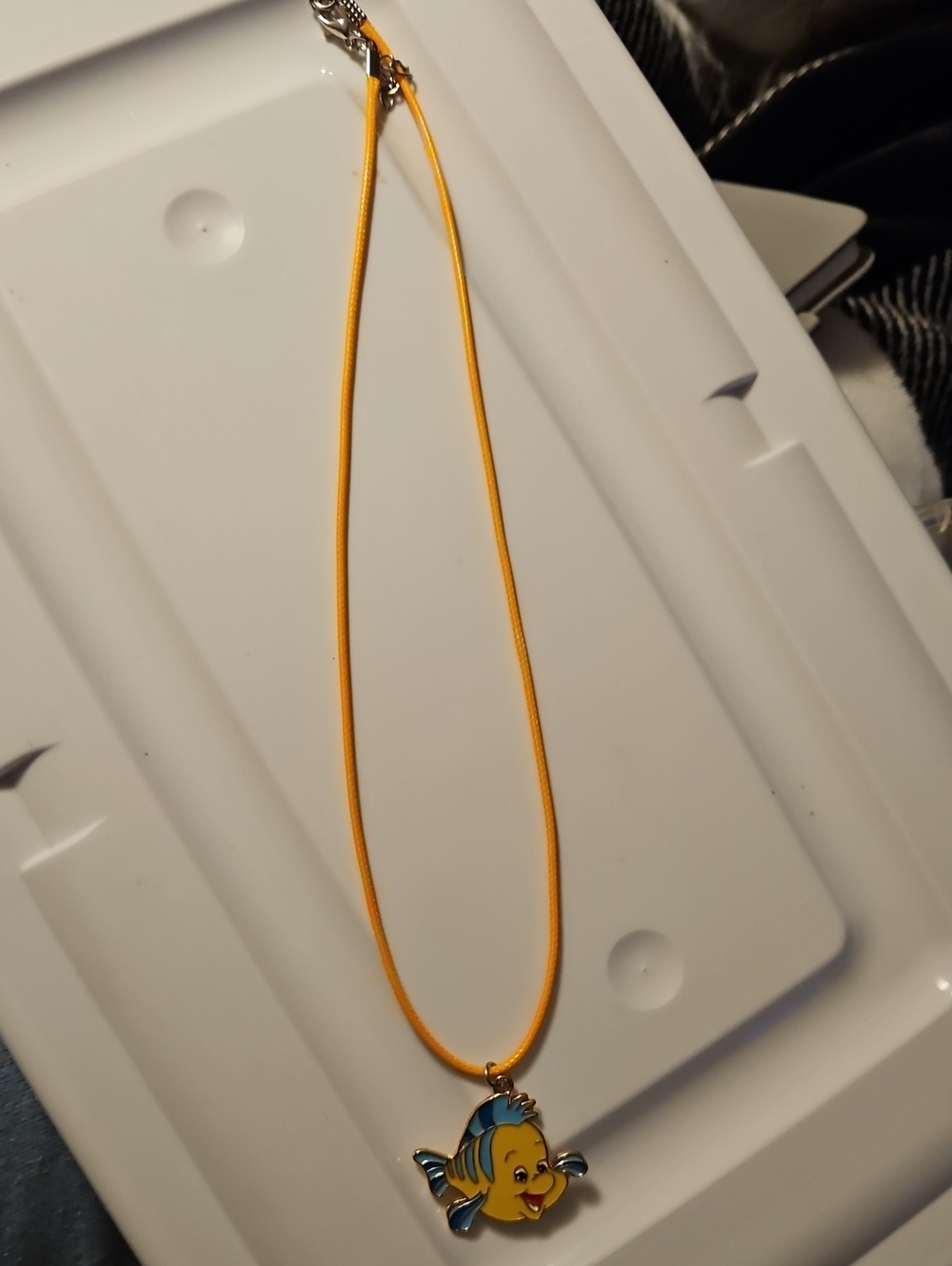 Yellow Flounder Pendant Necklace - Unbranded